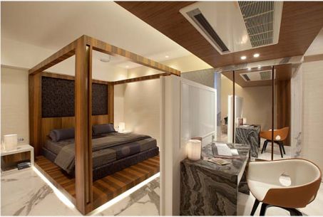 Phòng ngủ tầng lầu thiết kế ấm cúng.