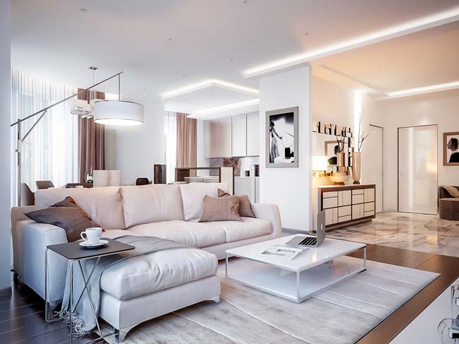 20 mẫu phòng khách đẹp dành cho căn hộ chung cư