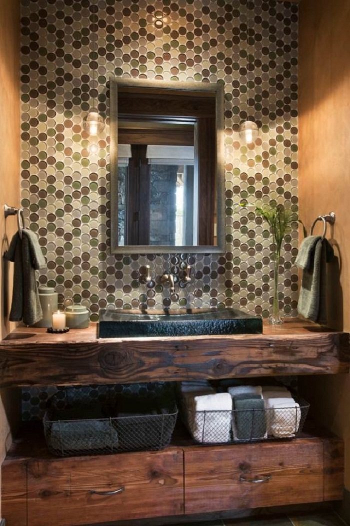 Phòng tắm với chất liệu gỗ5