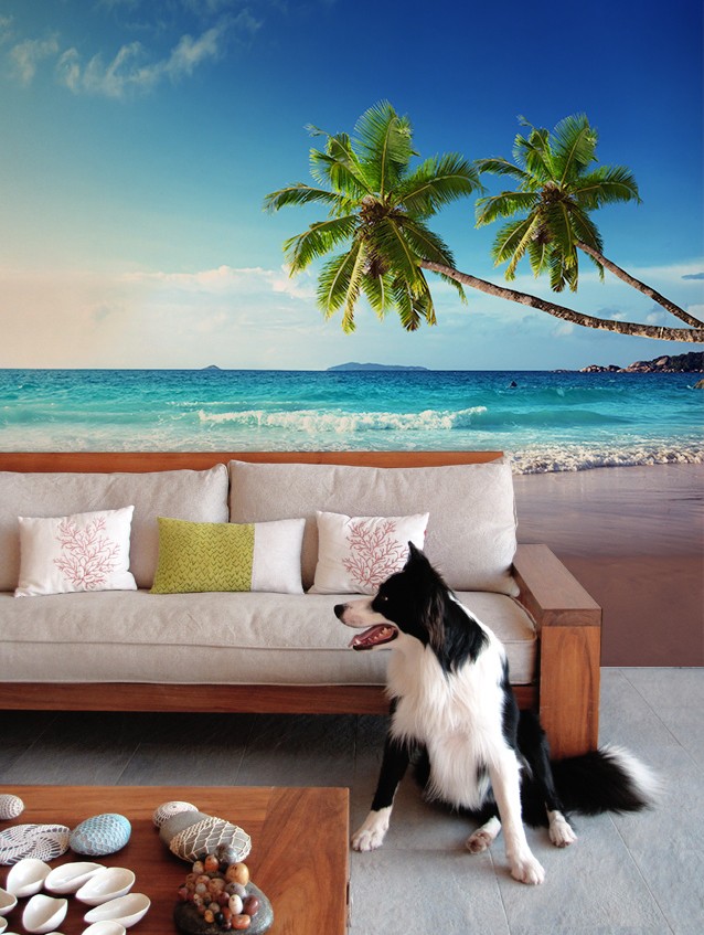 Seychelles Wall Mural by PIXERS Seychelles Wall Mural by PIXERS Nature Inspired Eye Deceiving Wall Murals to Make Your Home Look Bigger